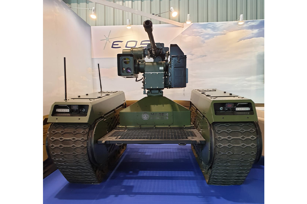 THeMIS UGV equipped with an EOS R400S-Mk2 RWS